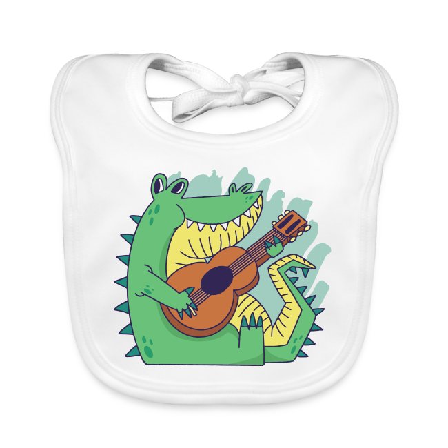 Alligator spielt Gitarre