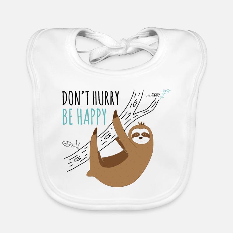 Sloth - Don't hurry Organic Baby Bibs