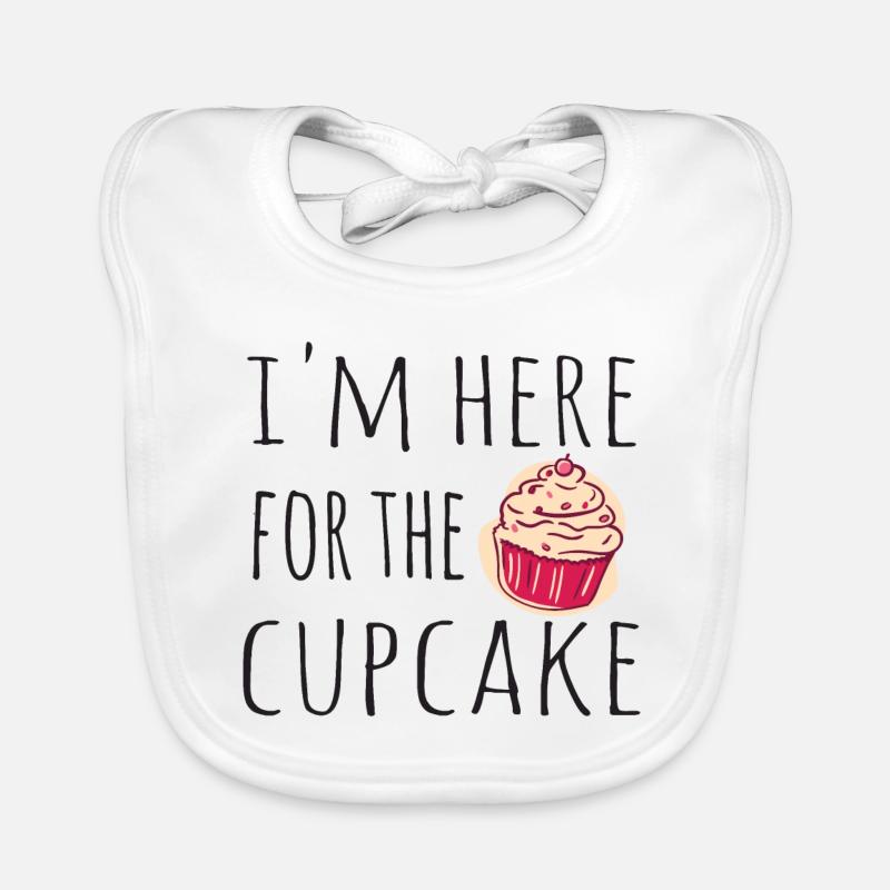Je suis là pour le cupcake Bavoir bio Bébé