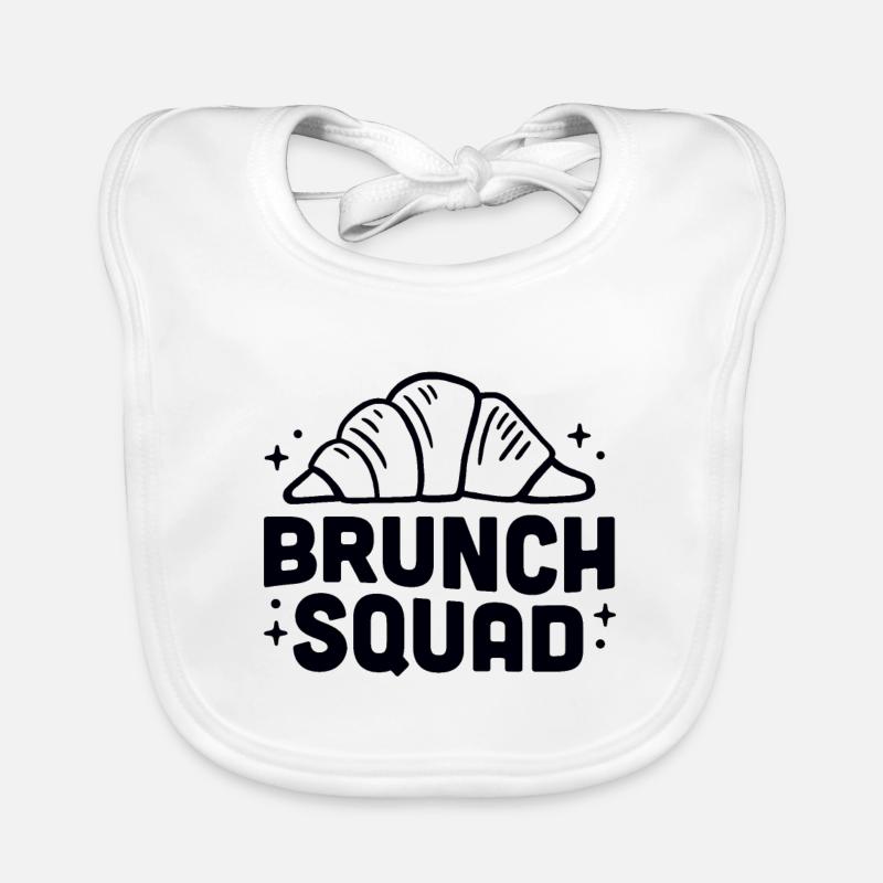 Brunch Squad Club Croissants Baby Bio-Lätzchen