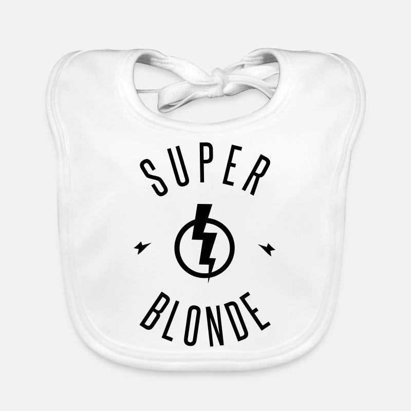 super blonde - Bavoir bio Bébé - blanc