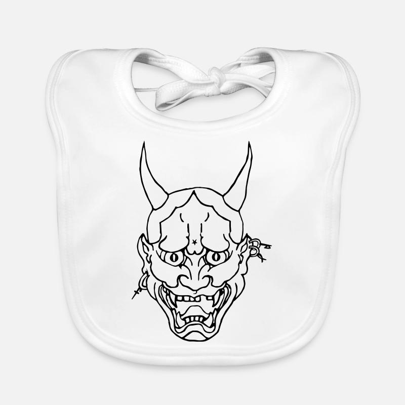 Fld.) LCF Devil`s Face Satan 666 Lucifer Asia Mask Baby Bio-Lätzchen
