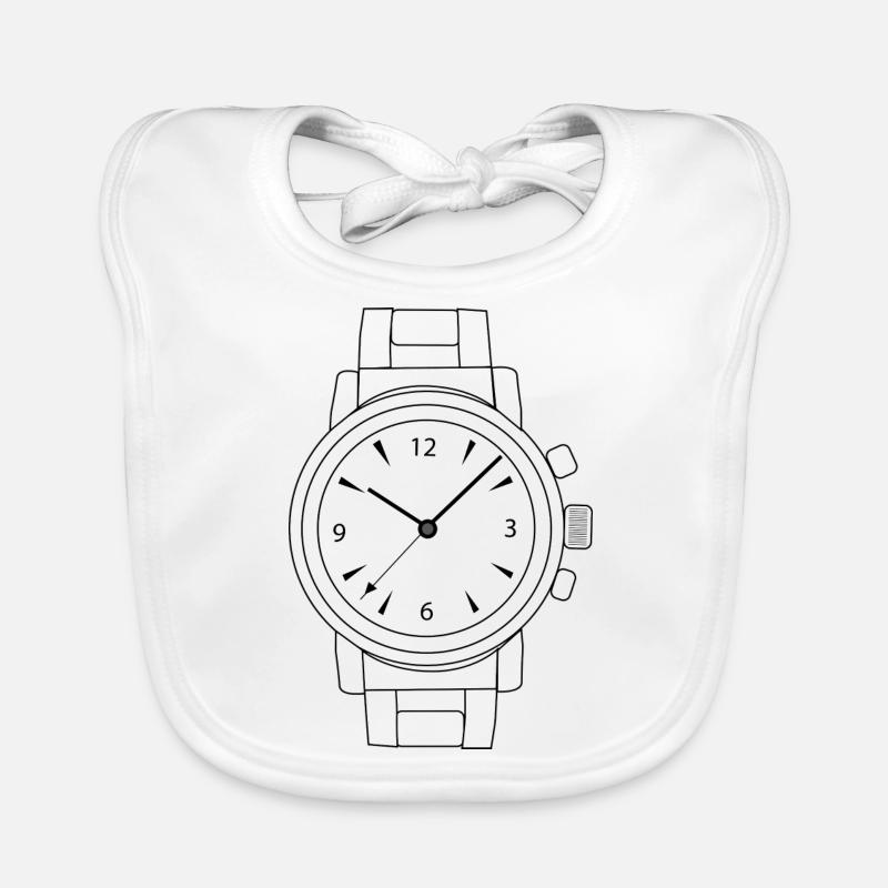 clock time clock time hourglass hourglass19 Organic Baby Bibs