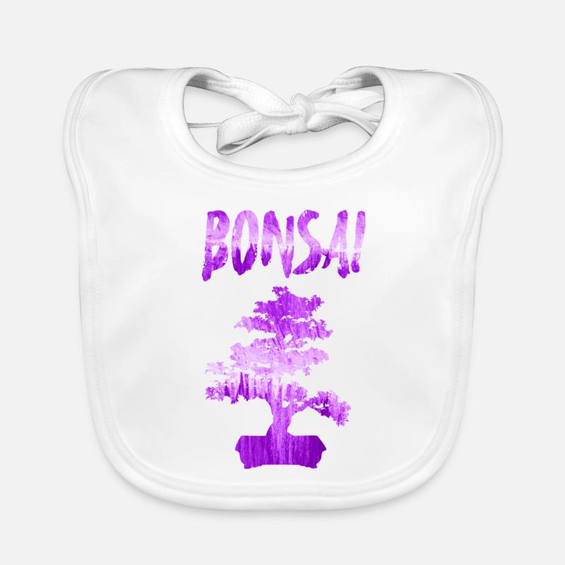 Bonsai violett Baby Bio-Lätzchen