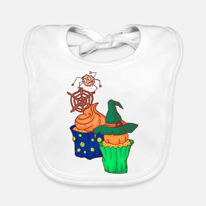 Halloween cupcake muffin cake baking sweets Organic Baby Bibs