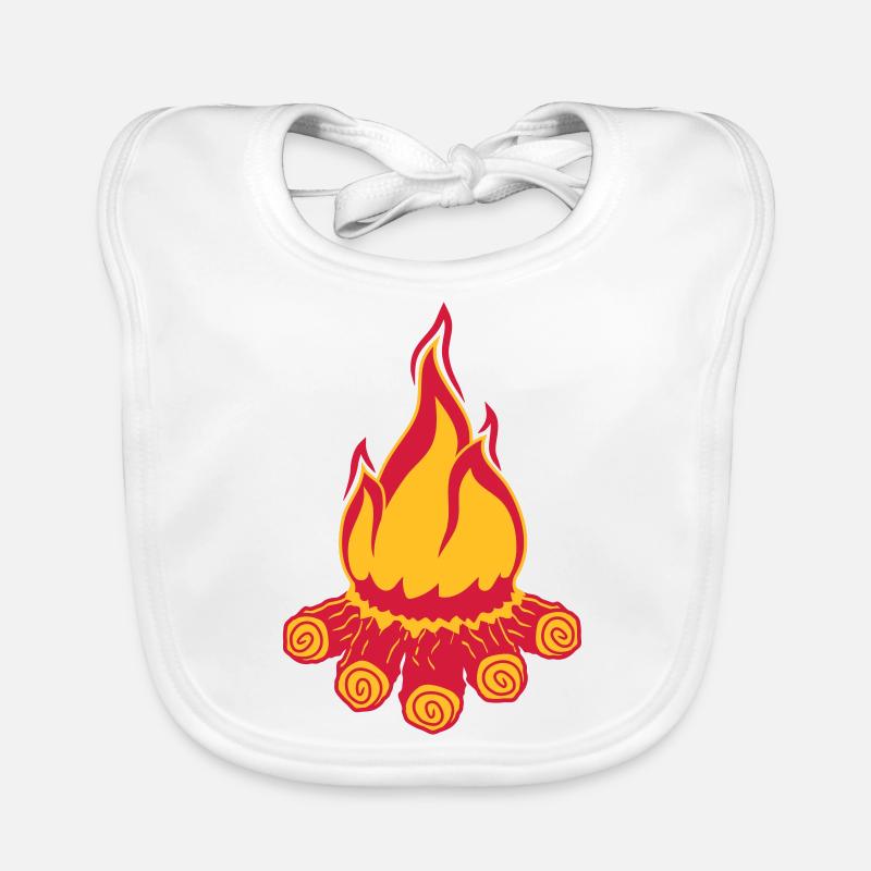camp campfire camping evening night camper wood Organic Baby Bibs