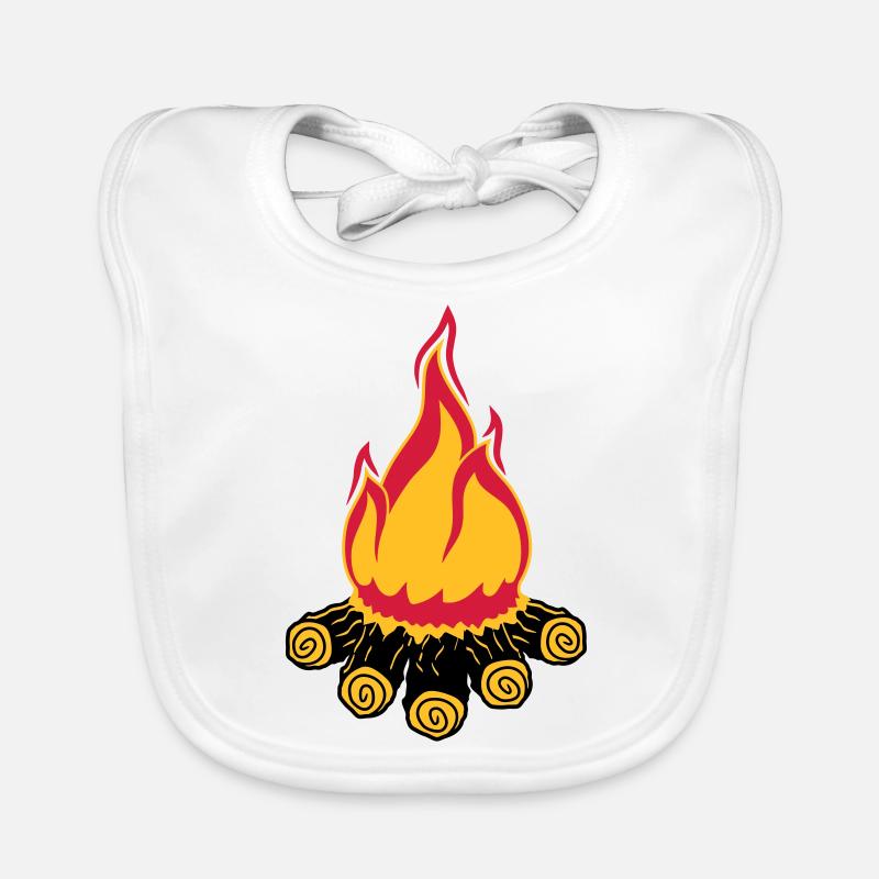 feu de camp camping soir nuit camping camper bois Bavoir bio Bébé