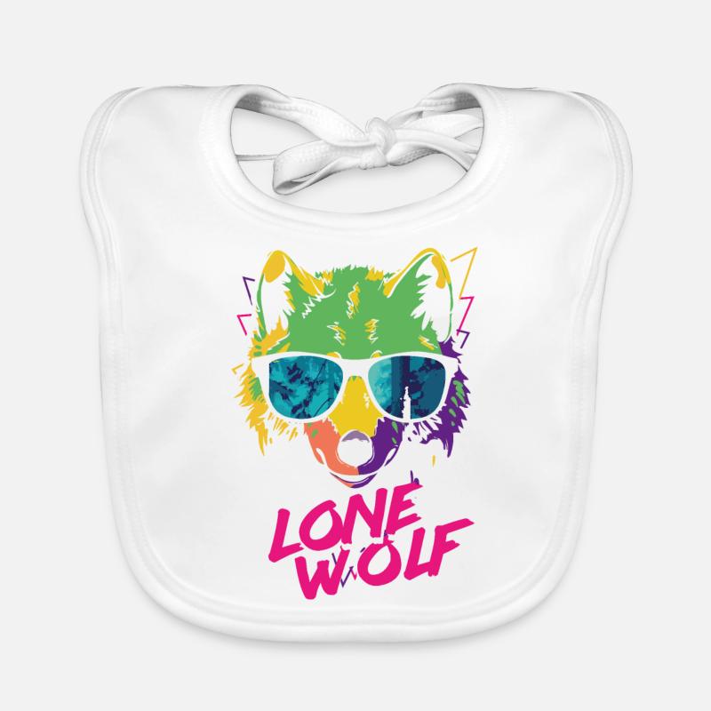 Lone Wolf - Einsamer Wolf Baby Bio-Lätzchen