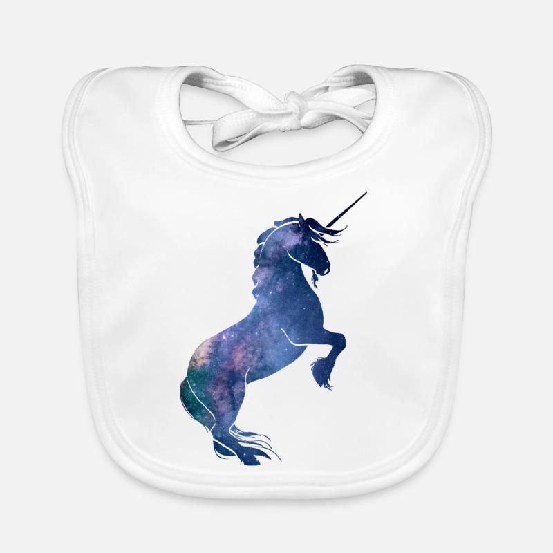 Einhorn - Baby Bio-Lätzchen - Weiß