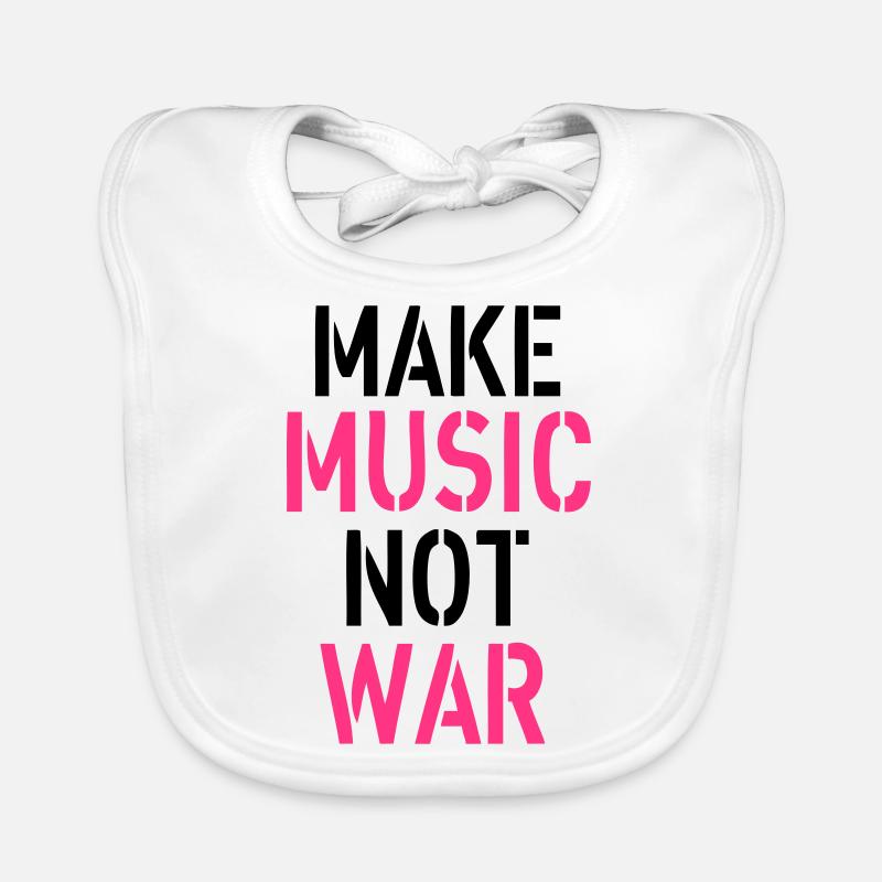 Music - Baby Bio-Lätzchen - Weiß