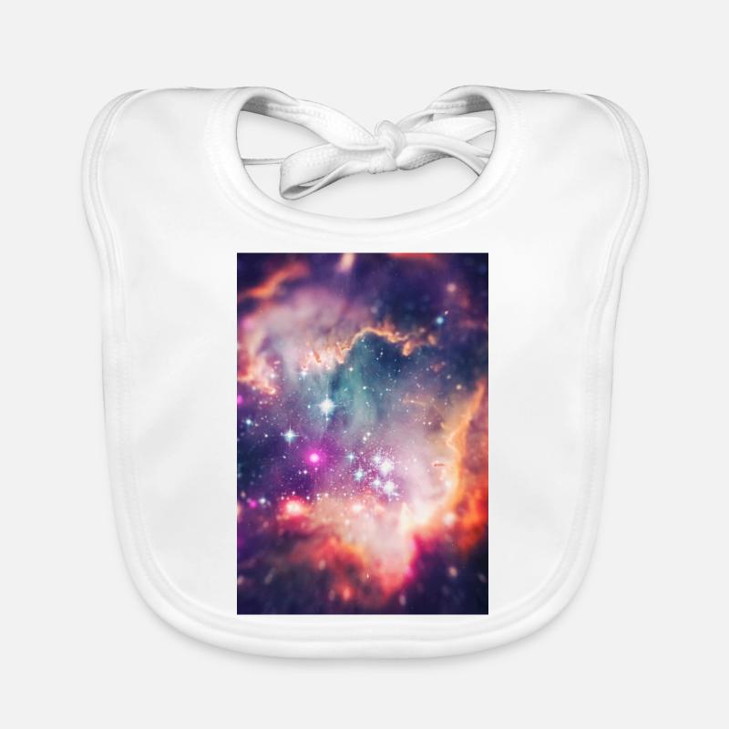 Space Galaxy Design / macro universe Organic Baby Bibs