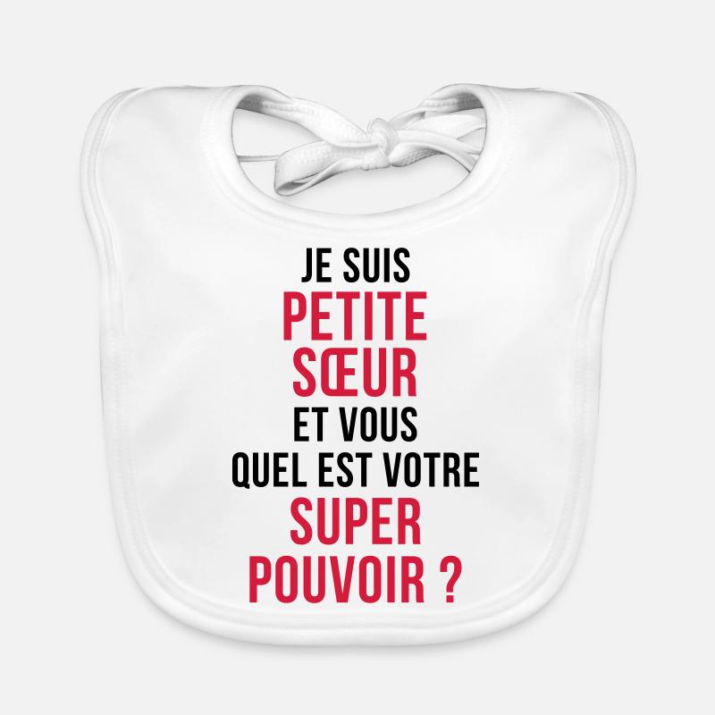 Soeur Soeurette Frère Naissance Bébé Sœur Bavoir bio Bébé