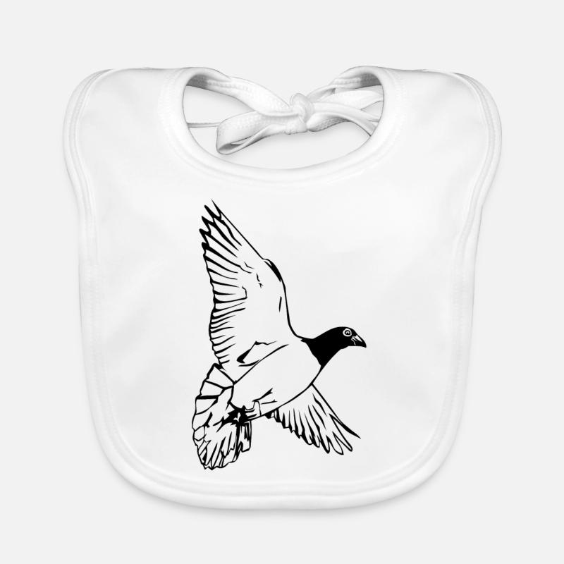 Taube - Brieftaube Baby Bio-Lätzchen