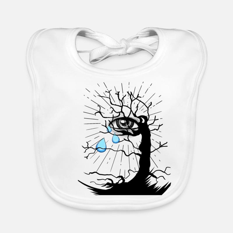 Depression Grief Tears Depressed Beyond Death Organic Baby Bibs