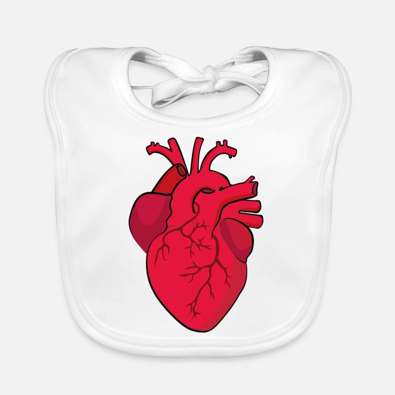 herz anatomisch Baby Bio-Lätzchen