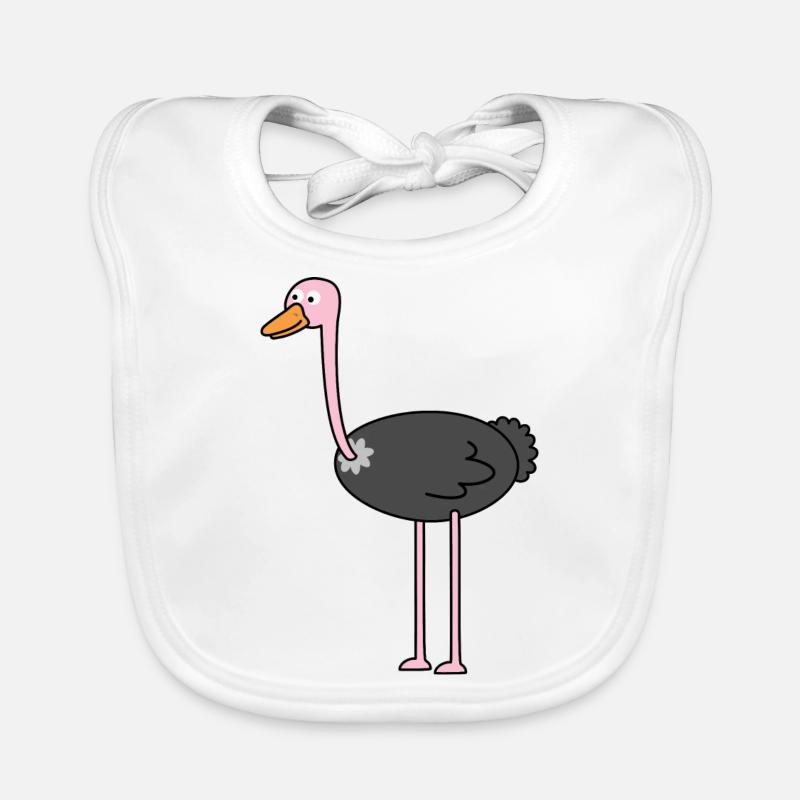 Strauß Vogelstrauß Baby Bio-Lätzchen