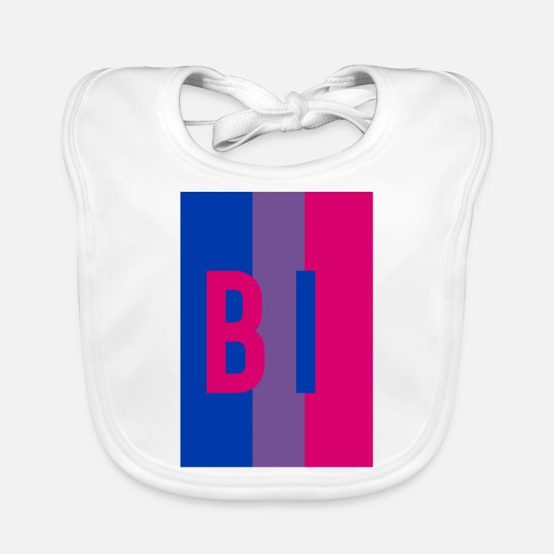 Bi LGBT - Baby Bio-Lätzchen - Weiß