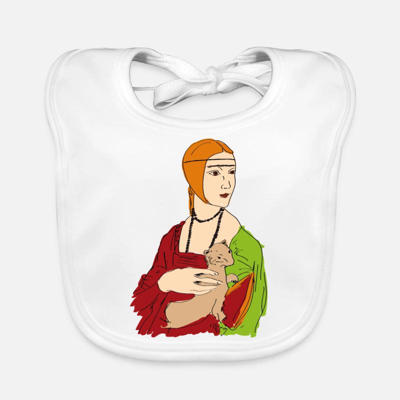 blehart 04 - Bavoir bio Bébé - blanc