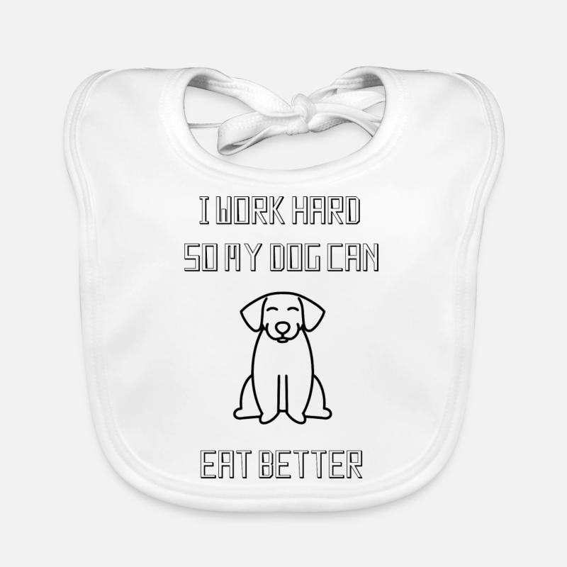 WORK HARD DOG Bavoir bio Bébé