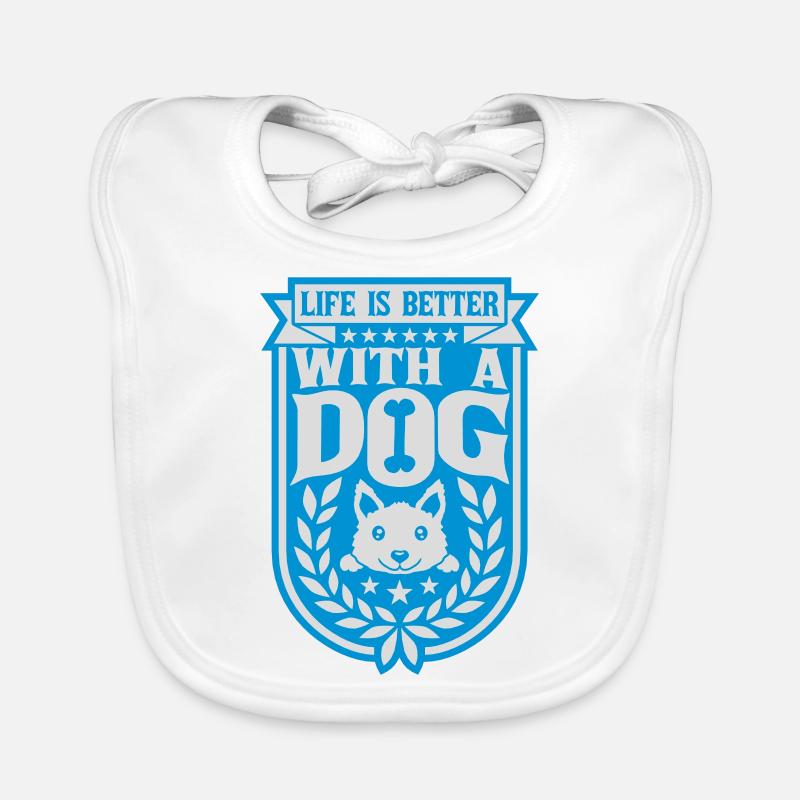 better with a dog Organic Baby Bibs