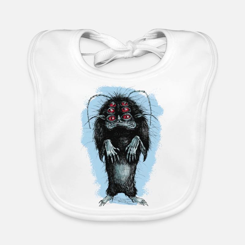 Monstre de placard - Bavoir bio Bébé - blanc