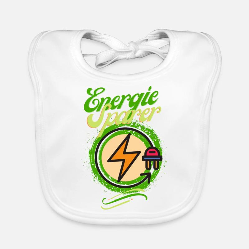 Energie Sparer Statement Design - Save Energy! Baby Bio-Lätzchen