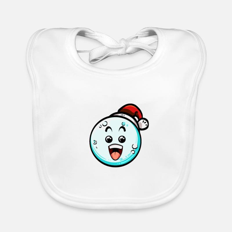 Boule de neige avec chapeau de Noël #3/9 Bavoir bio Bébé