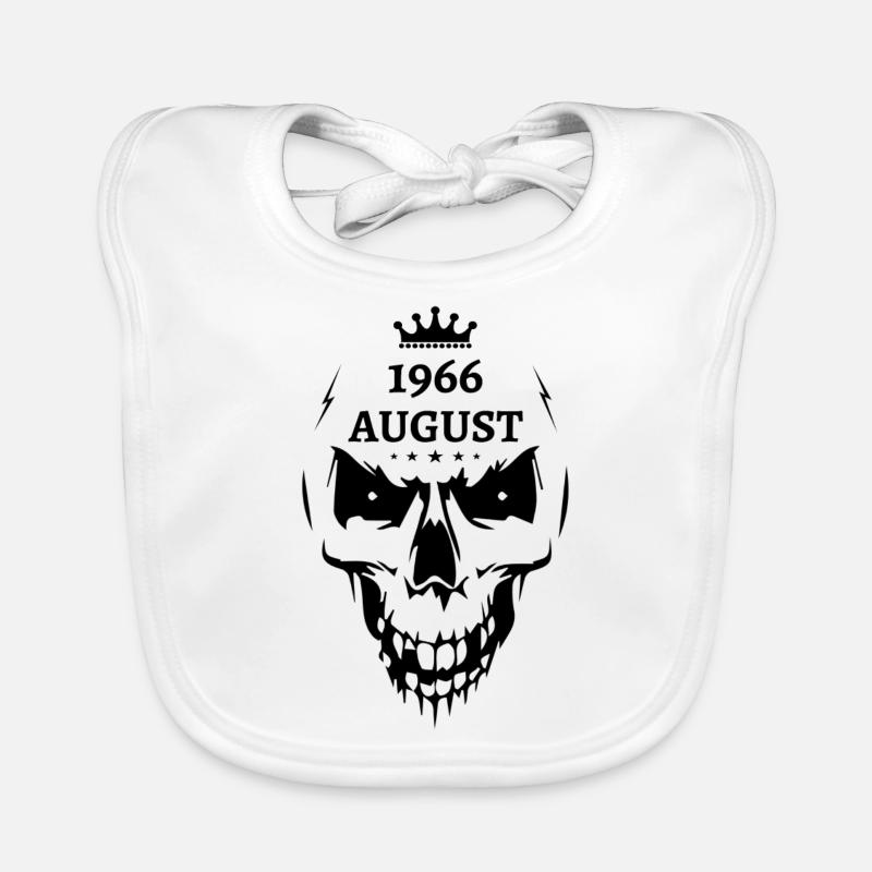 Août 1966 Crâne Bavoir bio Bébé
