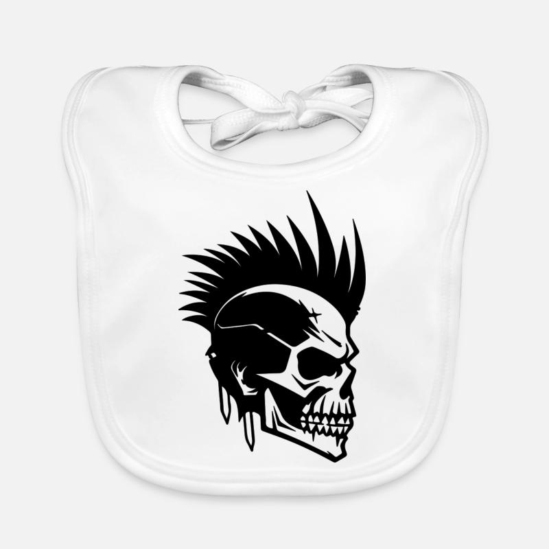 Skull Punk Kunst Baby Bio-Lätzchen