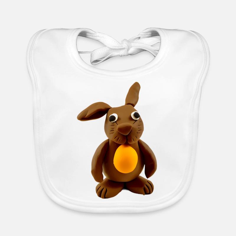 Lapin en pâte à modeler Bavoir bio Bébé