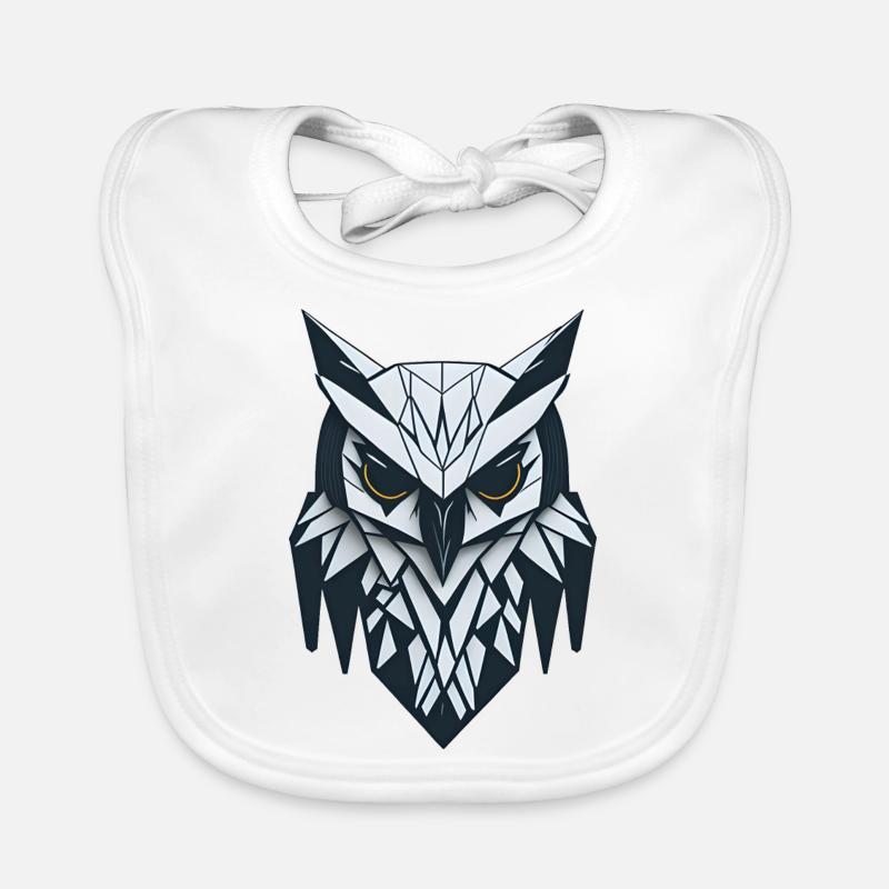 Geometrische Eule Baby Bio-Lätzchen