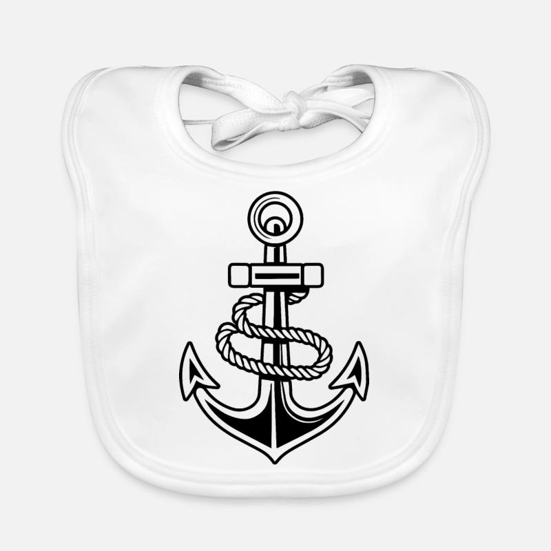 Anchor Boat Ship Nautical Organic Baby Bibs