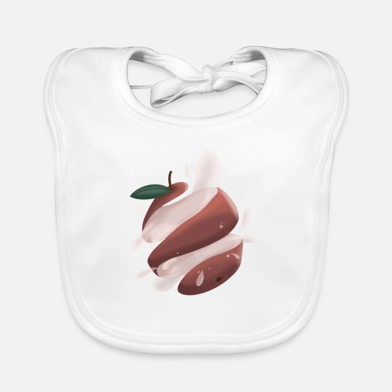 Pomme juteuse - Bavoir bio Bébé - blanc