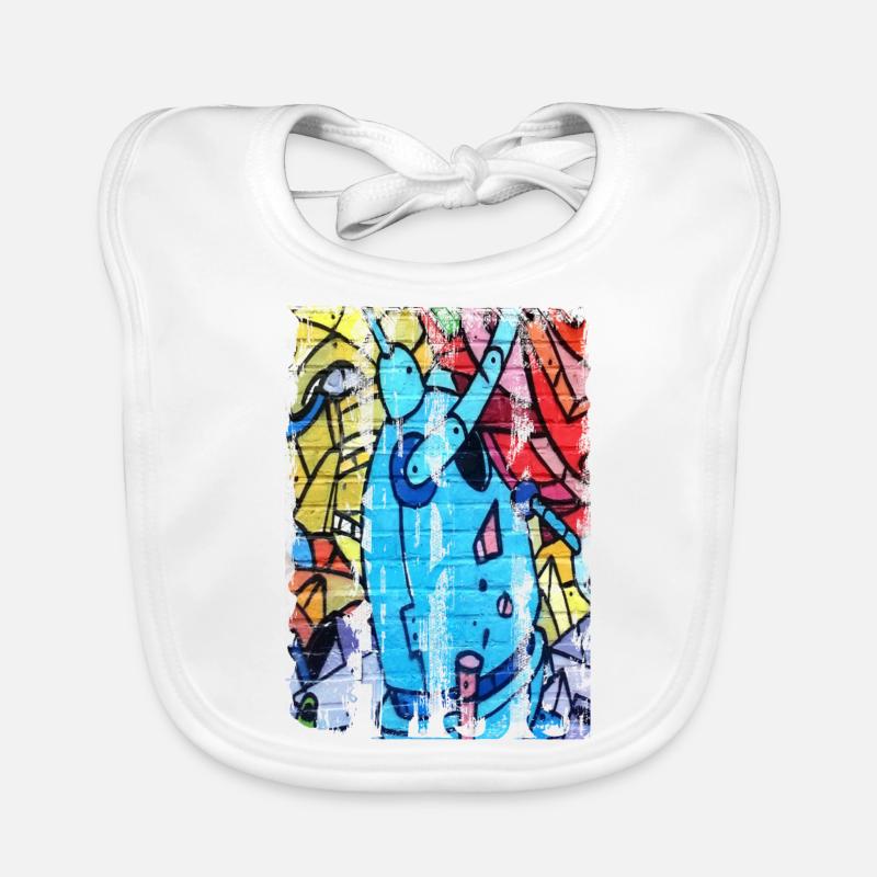 Graffiti style Splash hip hop couleurs peintre couleur Bavoir bio Bébé