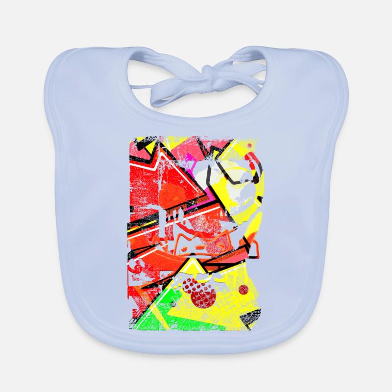 Graffiti style Splash hip hop couleurs peintre couleur Bavoir bio Bébé
