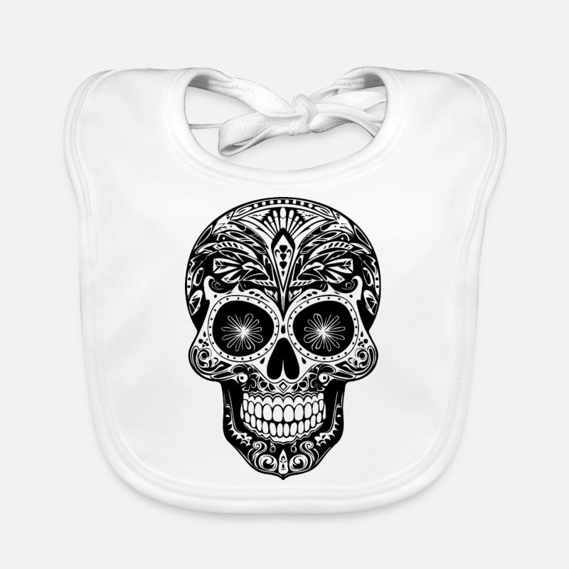 Skeleton Costume Bones Halloween Horror Organic Baby Bibs