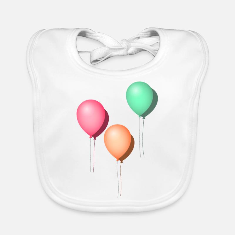 Luftballons Pastell Baby Bio-Lätzchen