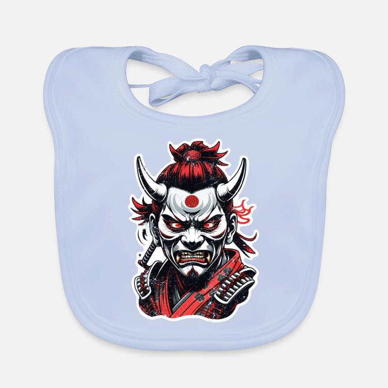 Samurai-Krieger - Japan - Dämon Baby Bio-Lätzchen