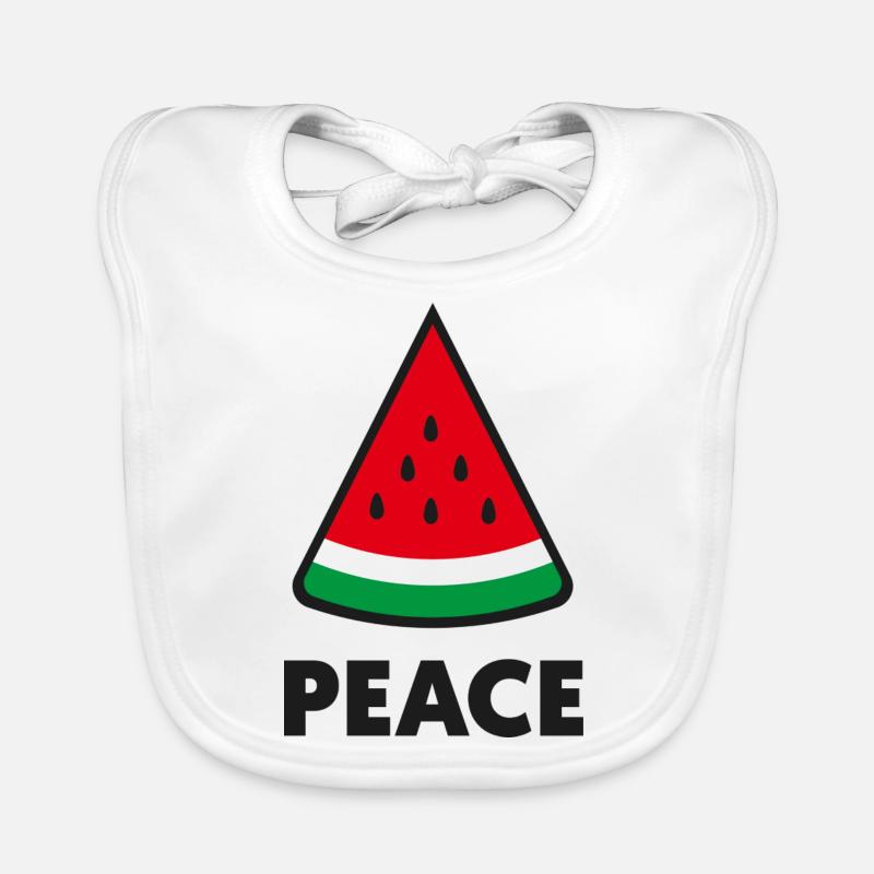 Peace Palestine Bavoir bio Bébé