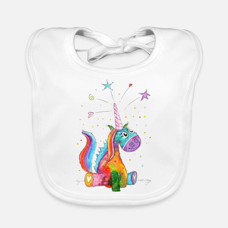 Gute Laune Einhorn Baby Bio-Lätzchen