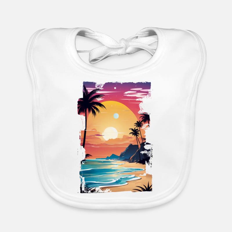 Strandurlaub Sonne Meer Baby Bio-Lätzchen