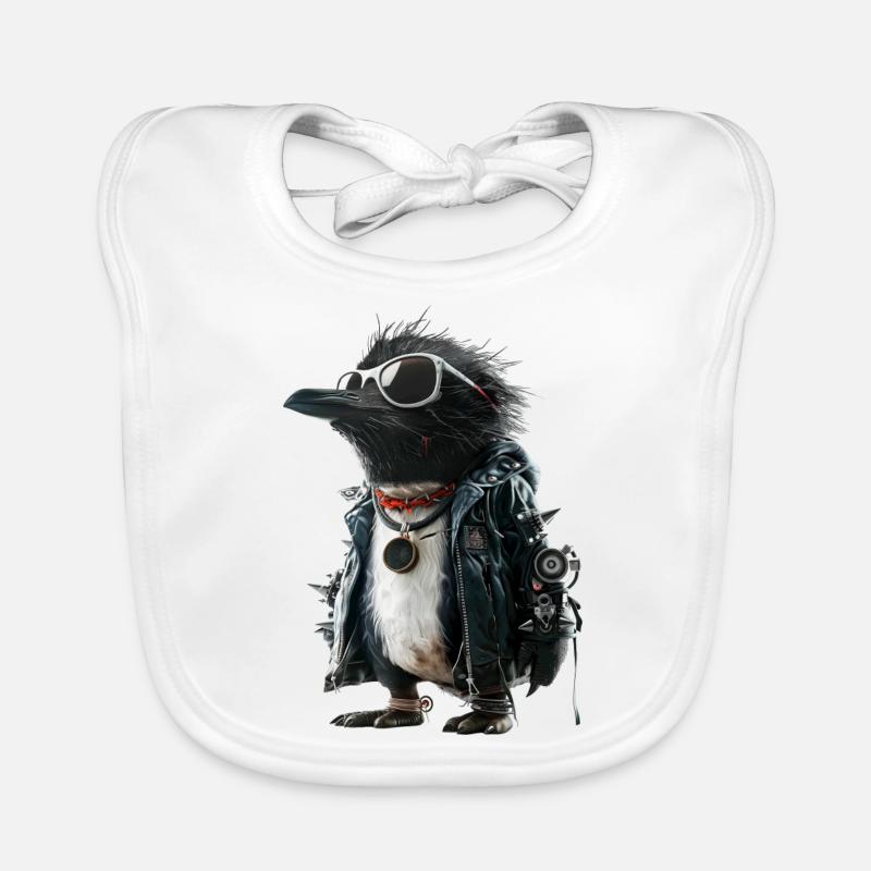 Pinguin Punk Bavoir bio Bébé