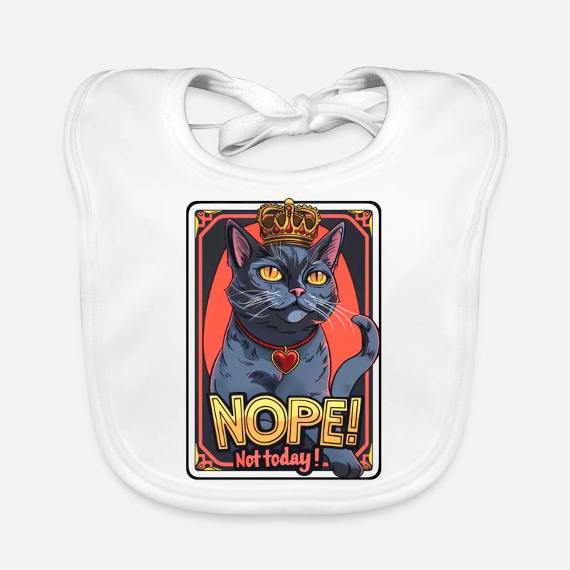 Le chat n’en a pas envie Bavoir bio Bébé