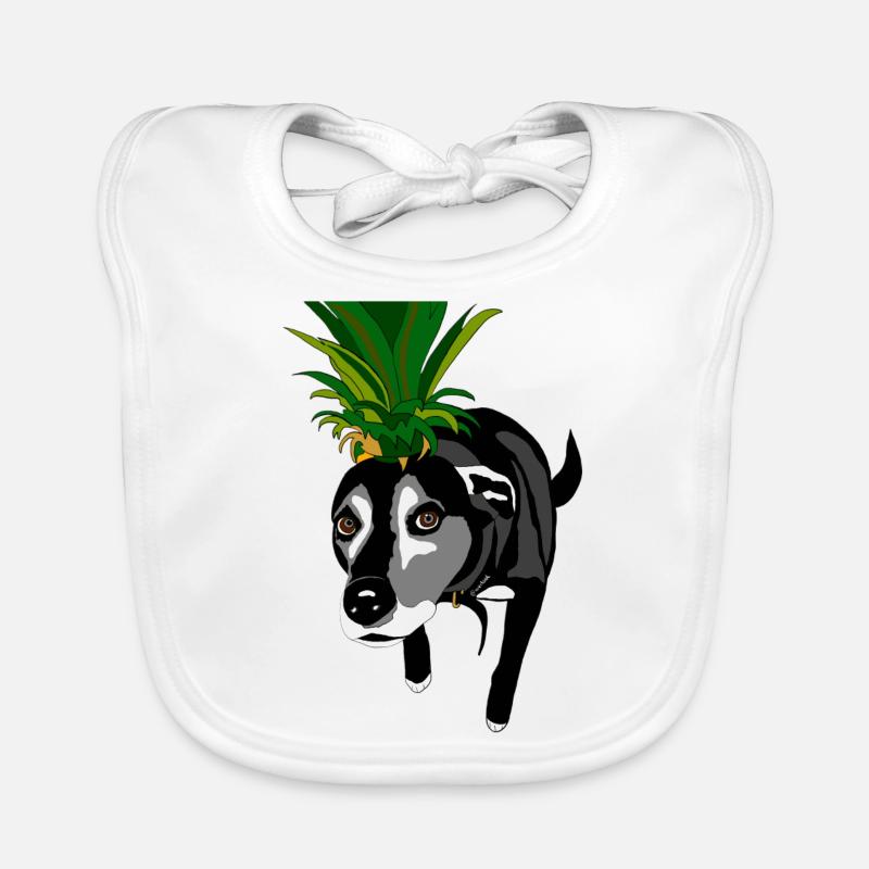 Morris III, der brave Hund mit Ananas Baby Bio-Lätzchen