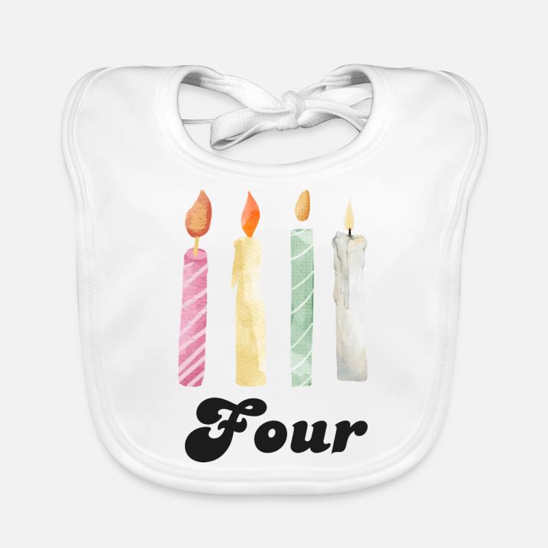4e anniversaire bougie Bavoir bio Bébé