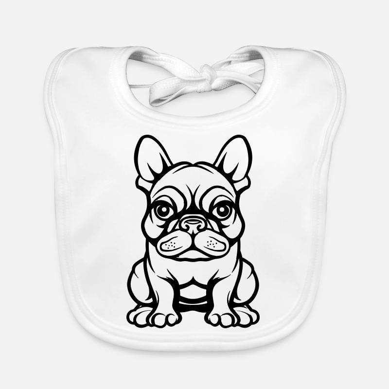 bulldogg hund comic Baby Bio-Lätzchen
