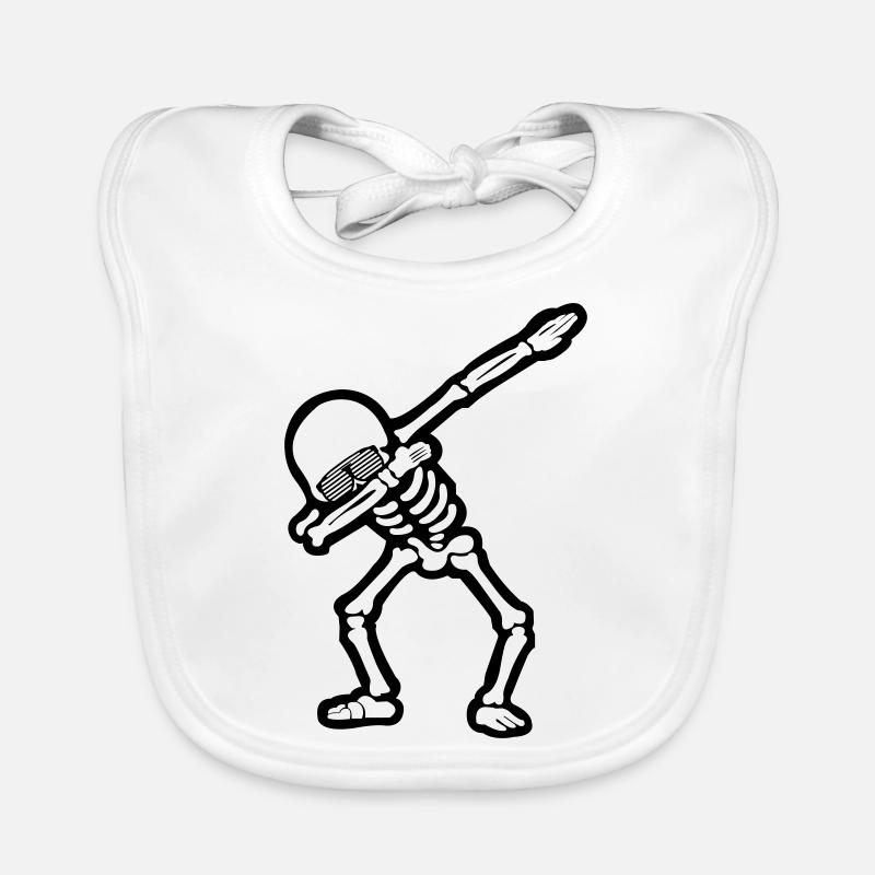 Cool Skull Dabbing Organic Baby Bibs