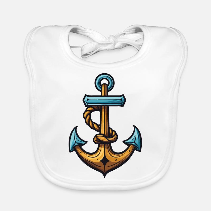 Anchor Symbol Harbour Organic Baby Bibs