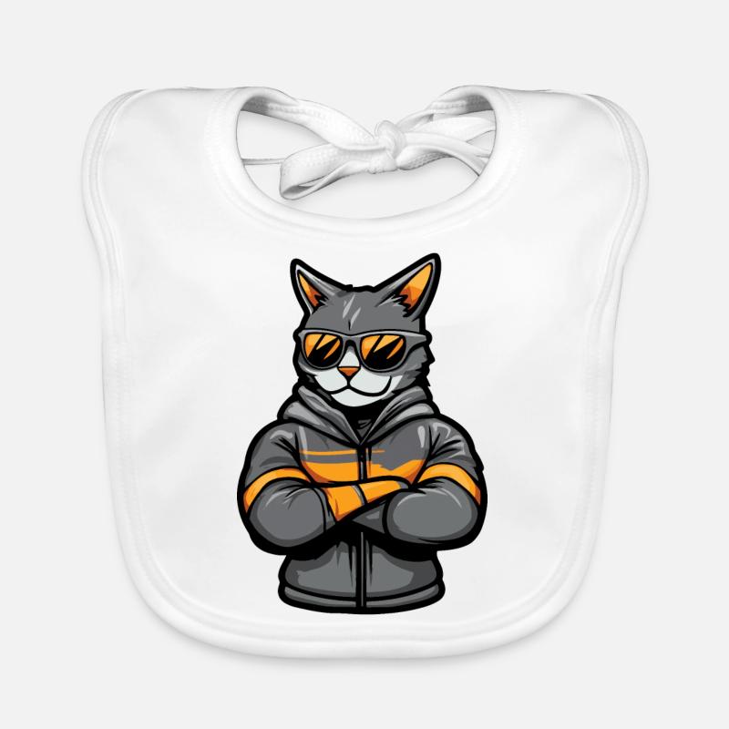 Katze Comic Baby Bio-Lätzchen