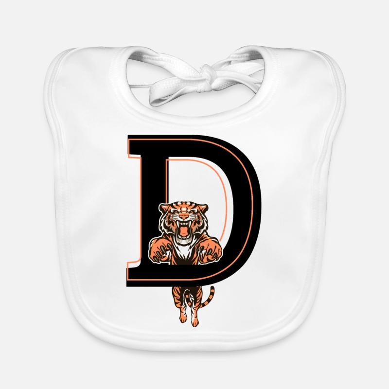 Lettre d tigre - idée cadeau Bavoir bio Bébé